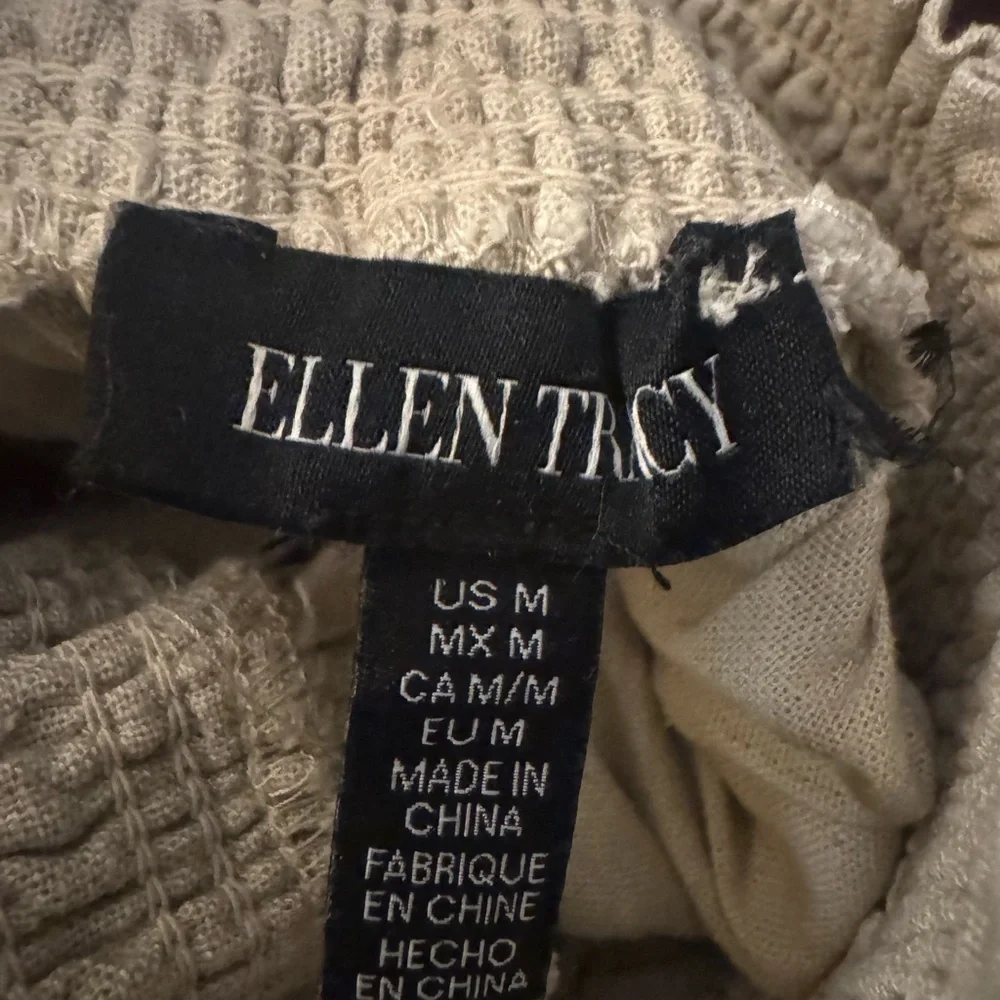 Ellen Tracy Linen blend wide leg pants - Picture 2 of 12